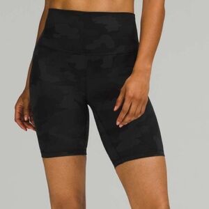 Lululemon Align Shorts 8” Inseam Heritage Camo Deep Coal Multi Black 6